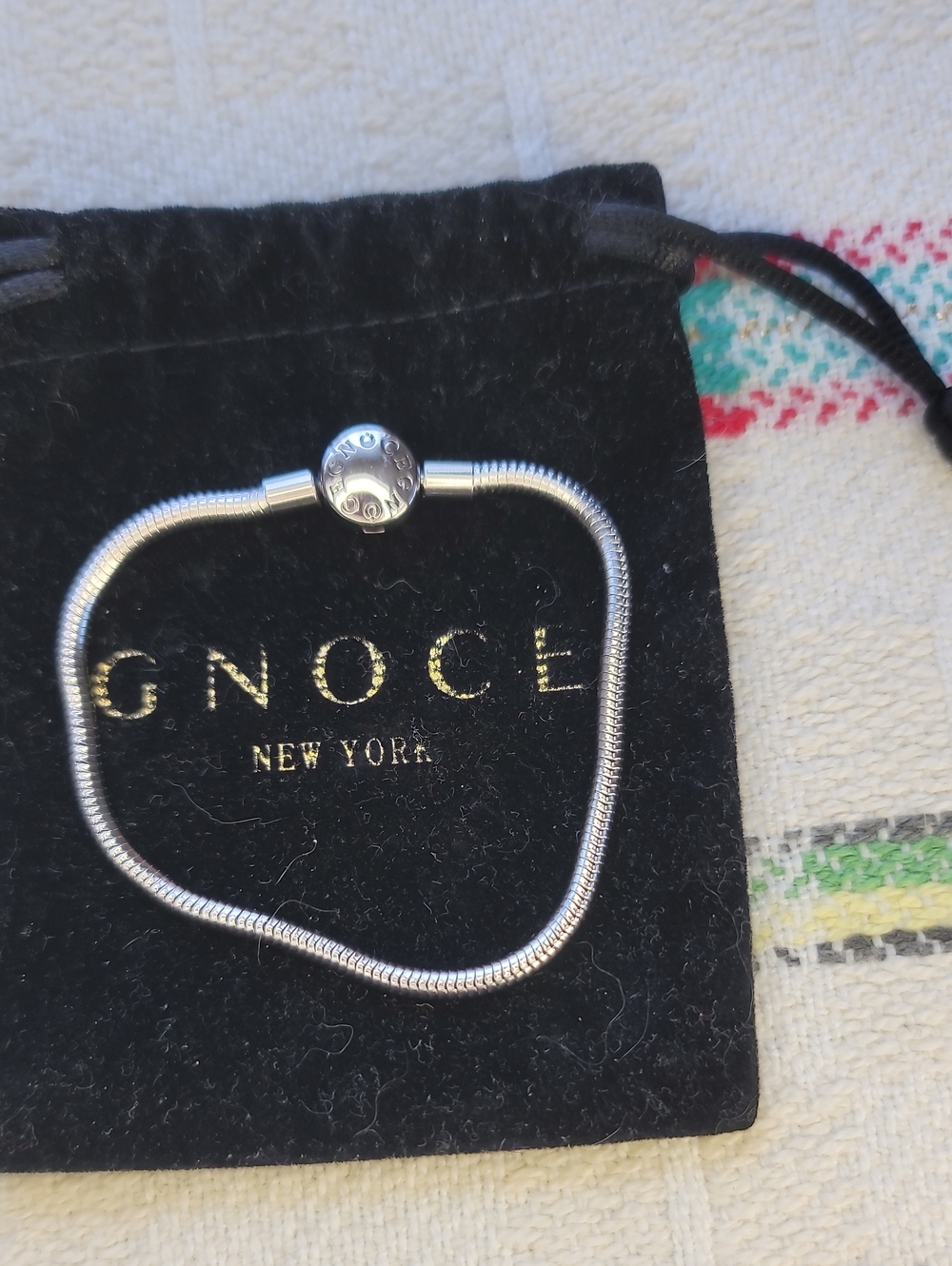 Silver Snake Chain Charm Bracelet